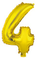 Number 4 Gold Foil Balloon 35cm - Party Savers