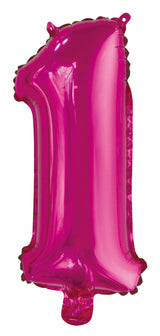 Number 4 Bright Pink Foil Balloon 35cm - Party Savers