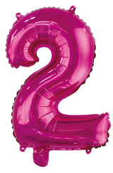 Number 4 Bright Pink Foil Balloon 35cm - Party Savers