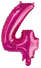 Number 3 Bright Pink Foil Balloon 35cm - Party Savers