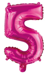 Number 3 Bright Pink Foil Balloon 35cm - Party Savers