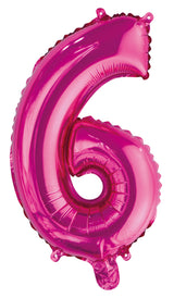 Number 3 Bright Pink Foil Balloon 35cm - Party Savers