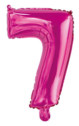 Number 3 Bright Pink Foil Balloon 35cm - Party Savers