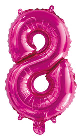 Number 4 Bright Pink Foil Balloon 35cm - Party Savers