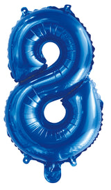 Number 4 Royal Blue Foil Balloon 35cm - Party Savers
