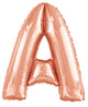 Letter A Rose Gold Foil Balloon 86cm - Party Savers