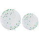 Festive Green Dots Hot Stamped Premium Plastic Plates 20pk