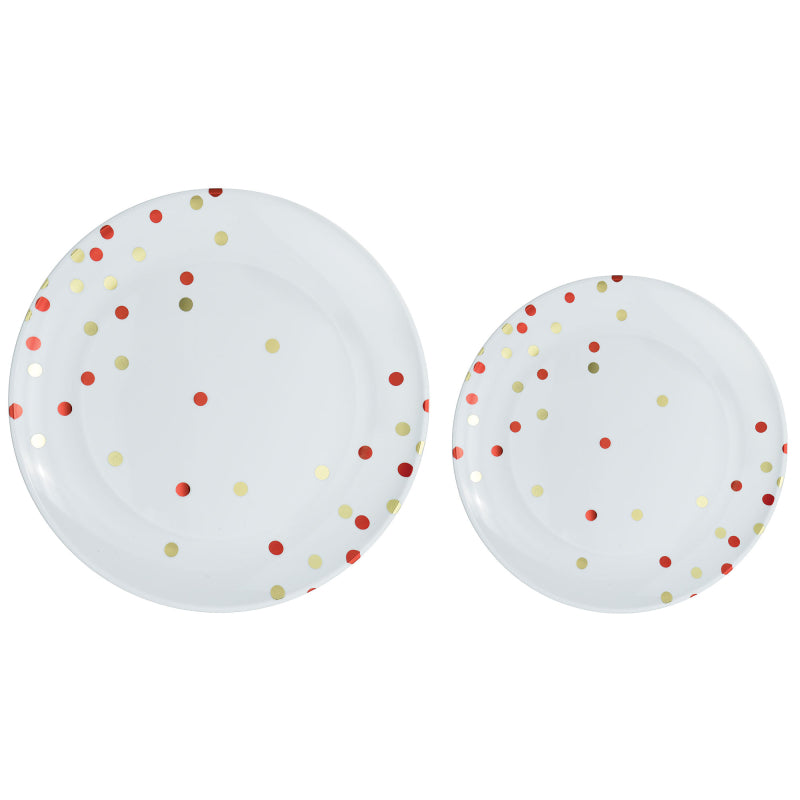 Dotted Hot Stamped Premium Plastic Plates 20pk