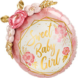 Sweet Baby Girl Floral Geo Foil Multi-Balloon 61cm Each