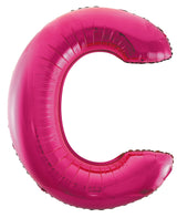 Letter B Bright Pink Foil Balloon 86cm - Party Savers