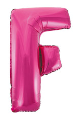 Letter V Bright Pink Foil Balloon 86cm - Party Savers