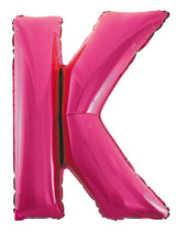 Letter V Bright Pink Foil Balloon 86cm - Party Savers