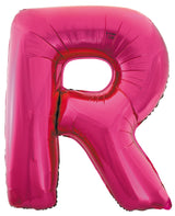 Letter W Bright Pink Foil Balloon 86cm - Party Savers