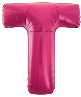 Letter V Bright Pink Foil Balloon 86cm - Party Savers