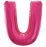 Letter H Bright Pink Foil Balloon 86cm - Party Savers