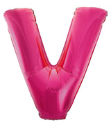 Letter W Bright Pink Foil Balloon 86cm - Party Savers