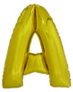 Letter G Gold Foil Balloon 86cm - Party Savers