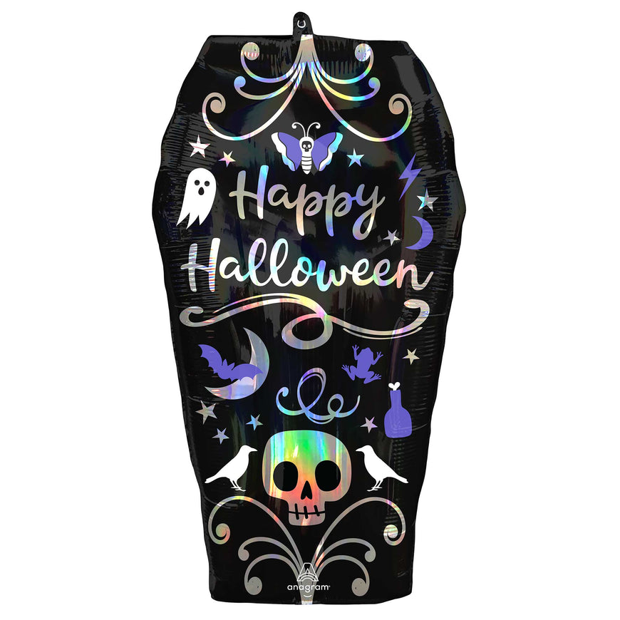 Holographic Iridescent Coffin Supershape 38cm x 68cm Each