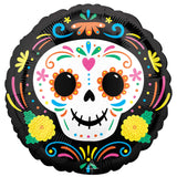 Day of the Dead Skull Foil Balloon 45cm Each