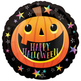 Smiley Halloween Pumpkin Foil Balloon 45cm Each