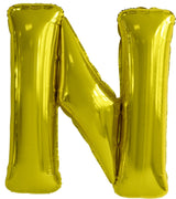 Letter T Gold Foil Balloon 86cm - Party Savers