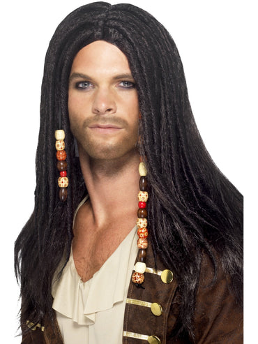 Black Pirate Wig - Party Savers