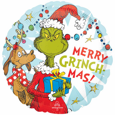 Dr. Seuss The Grinch Merry Grinch-Mas Foil Balloon 45cm Each