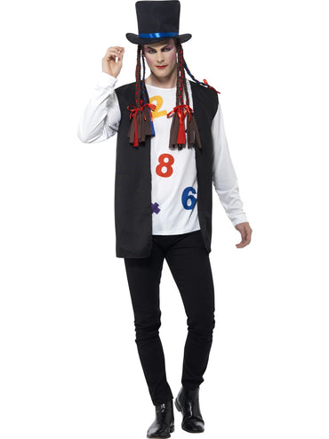 Mens Costume - Boy George 80s Pop Star - Party Savers