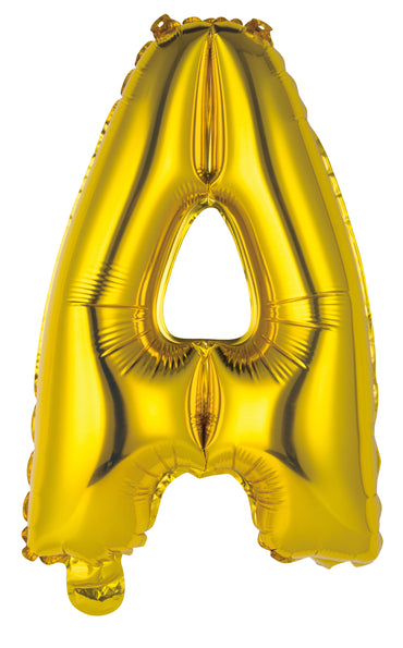 Letter A Gold Foil Balloon 35cm - Party Savers