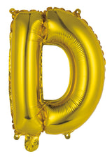 Letter P Gold Foil Balloon 35cm - Party Savers