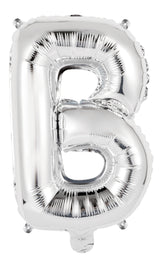 Letter B Silver Foil Balloon 35cm - Party Savers