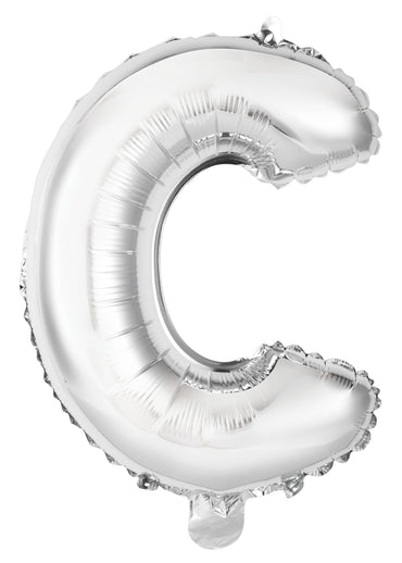 Letter C Silver Foil Balloon 35cm - Party Savers