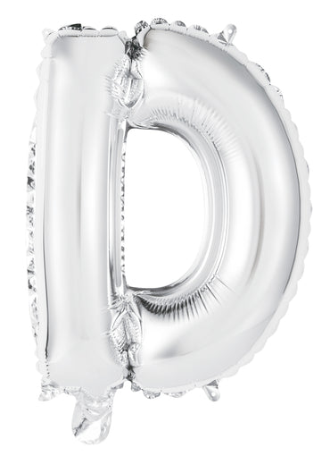 Letter D Silver Foil Balloon 35cm - Party Savers