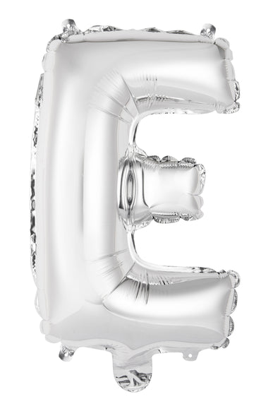 Letter E Silver Foil Balloon 35cm - Party Savers