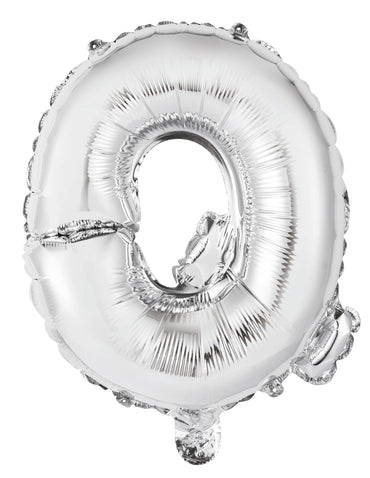 Letter Q Silver Foil Balloon 35cm - Party Savers