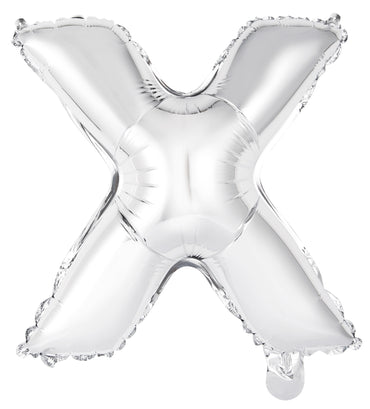 Letter X Silver Foil Balloon 35cm - Party Savers