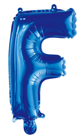 Letter F Royal Blue Foil Balloon 35cm - Party Savers