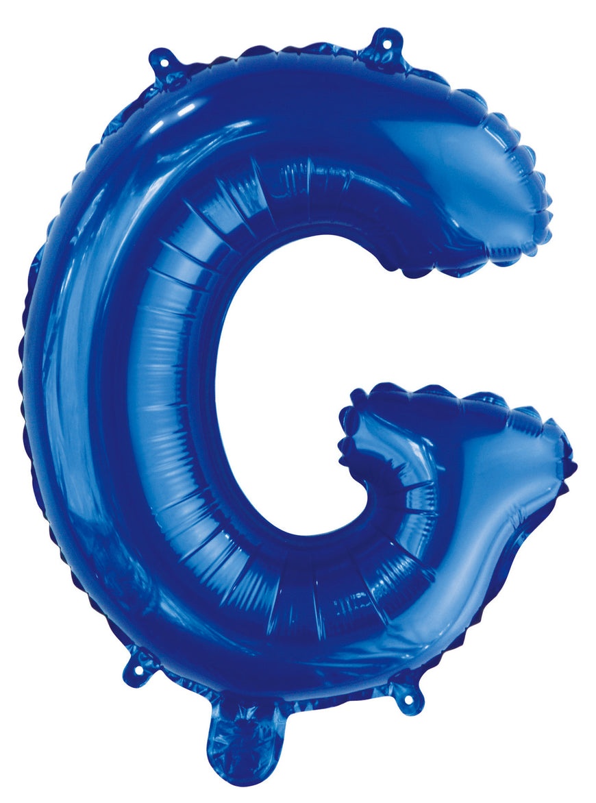 Letter G Royal Blue Foil Balloon 35cm - Party Savers