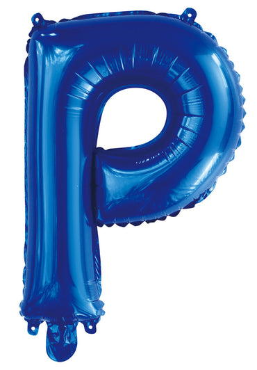 Letter P Royal Blue Foil Balloon 35cm - Party Savers