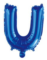 Letter U Royal Blue Foil Balloon 35cm - Party Savers