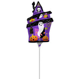 Halloween Haunted House Mini Shape Foil Balloon Each