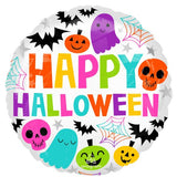 Colourful & Creepy Happy Halloween Foil Balloon 45cm Each