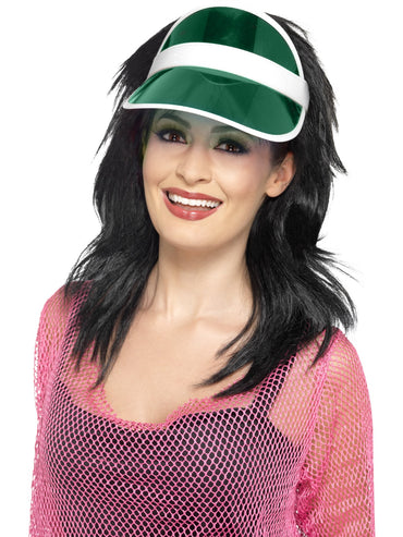 Green 80s Sun Visor - Party Savers