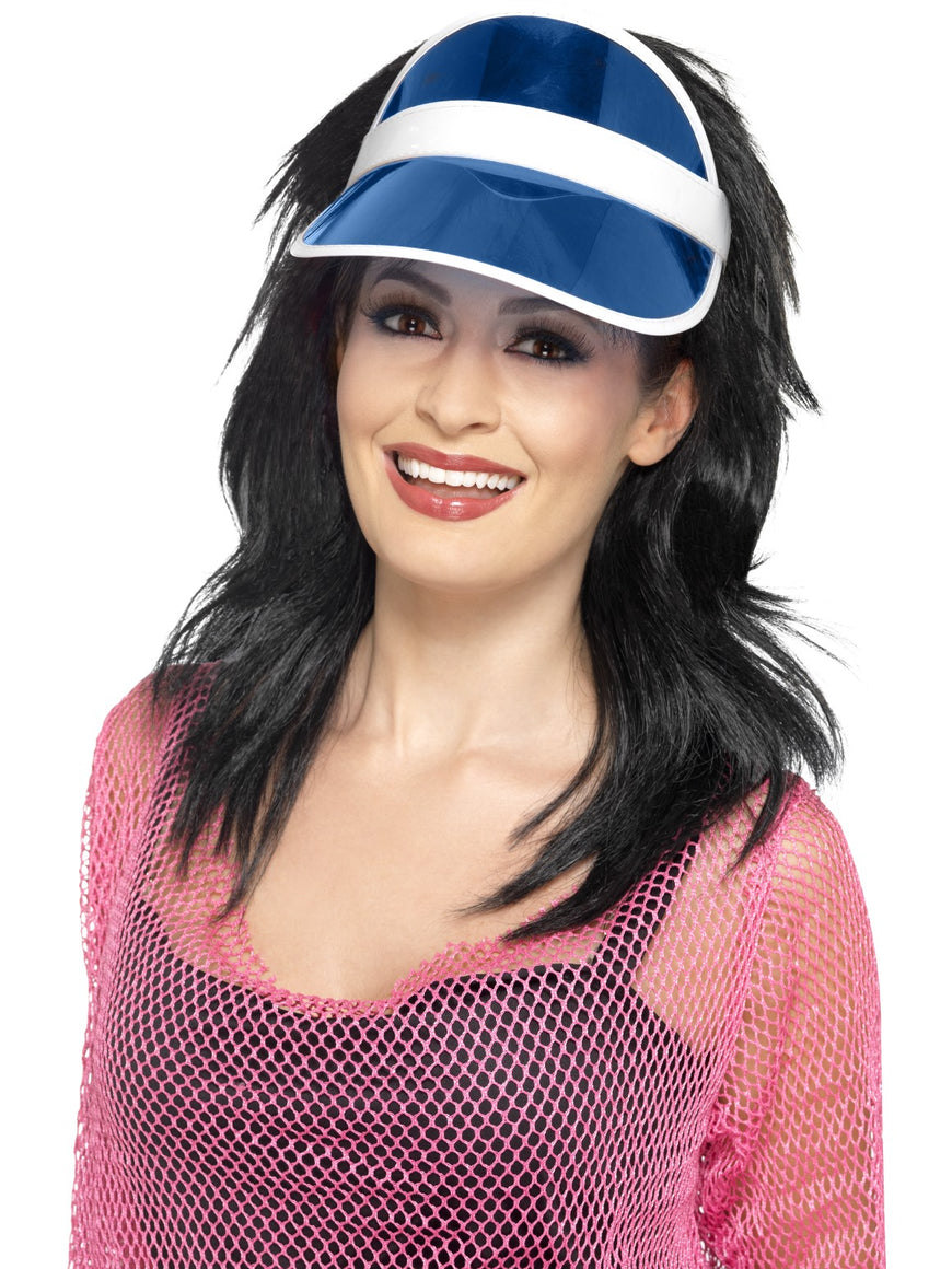 Blue 80s Sun Visor - Party Savers