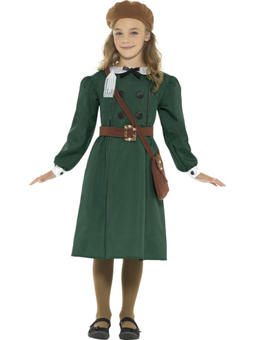 Girls Costume - WW2 Evacuee Girl - Party Savers