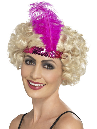 Pink Flapper Headband - Party Savers