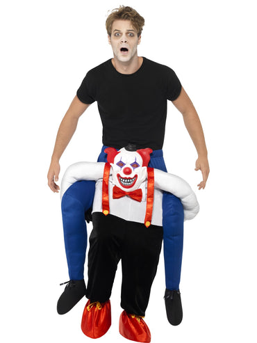 Mens Costume - Piggyback Sinister Clown - Party Savers