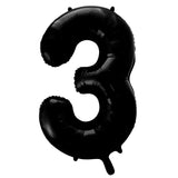 Number 6 Black Foil Balloon 86cm - Party Savers