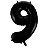 Number 9 Black Foil Balloon 86cm - Party Savers