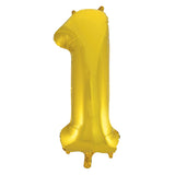 Number 0 Gold Foil Balloon 86cm - Party Savers